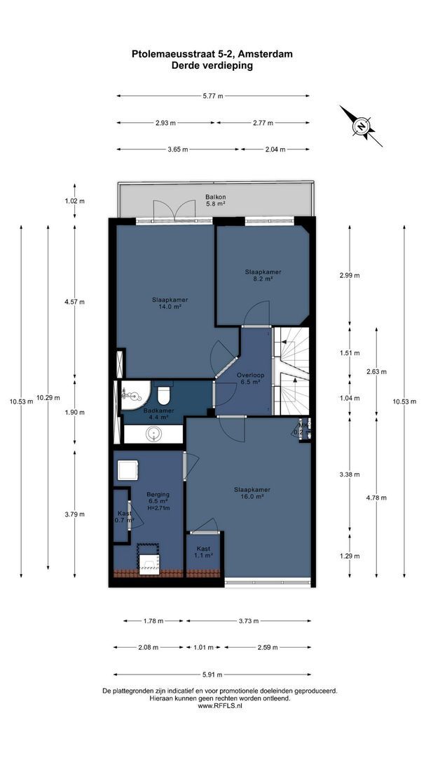 Ptolemaeusstraat 5 2, Amsterdam plattegrond-2