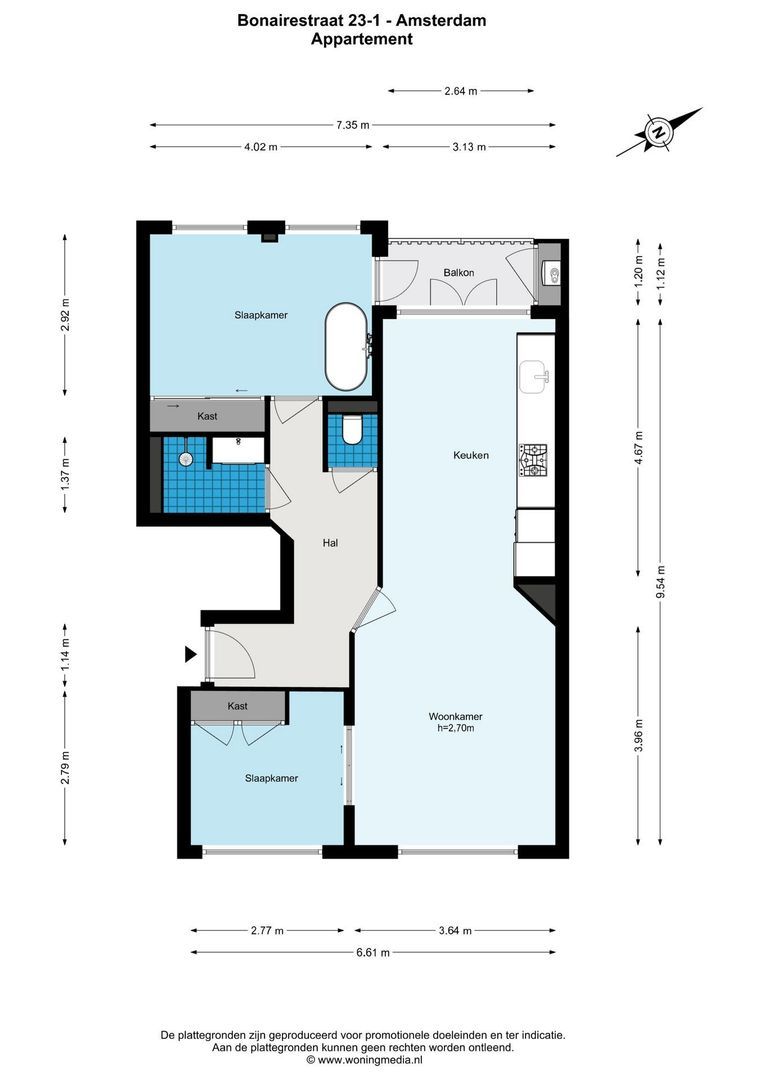 Bonairestraat 23 1, Amsterdam plattegrond-0