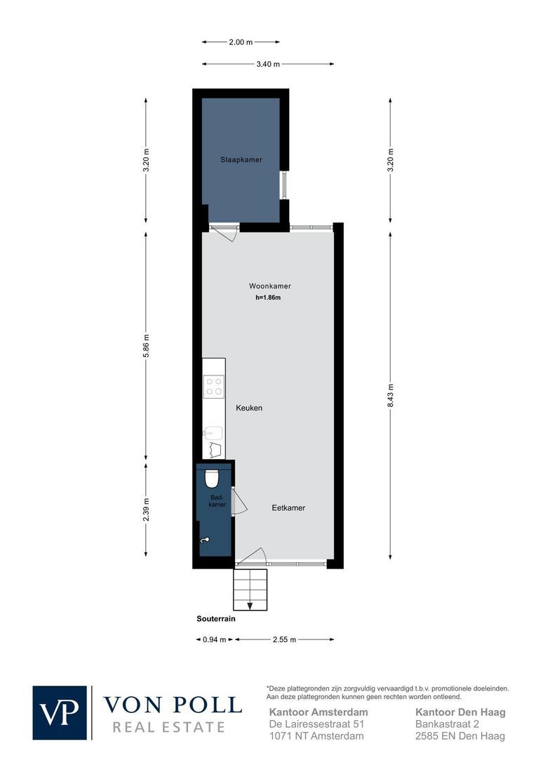 Lijnbaansgracht 280, Amsterdam plattegrond-3