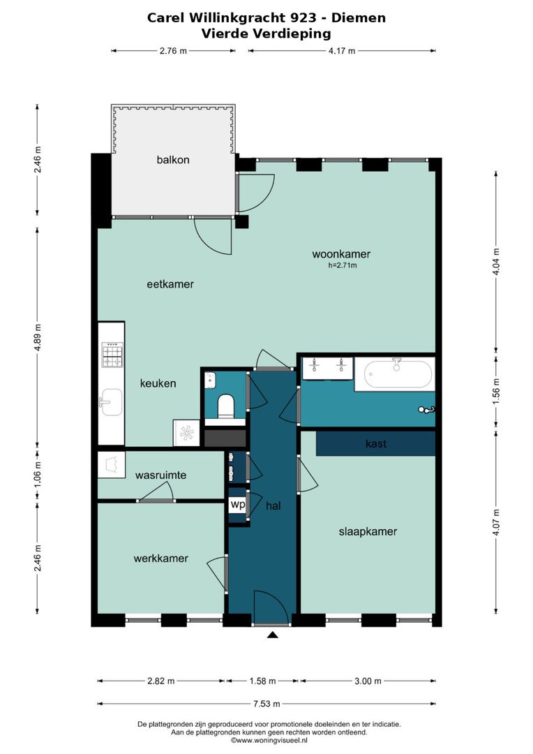Carel Willinkgracht 923, Diemen plattegrond-0