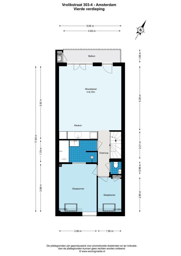 Vrolikstraat 303 4, Amsterdam plattegrond-3