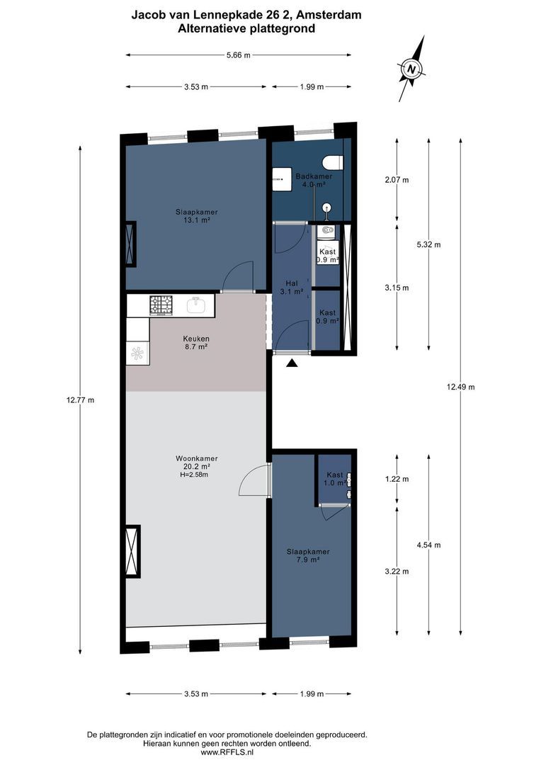 Jacob van Lennepkade 26 2, Amsterdam plattegrond-2