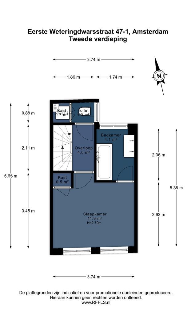 Eerste Weteringdwarsstraat 47 1, Amsterdam plattegrond-1
