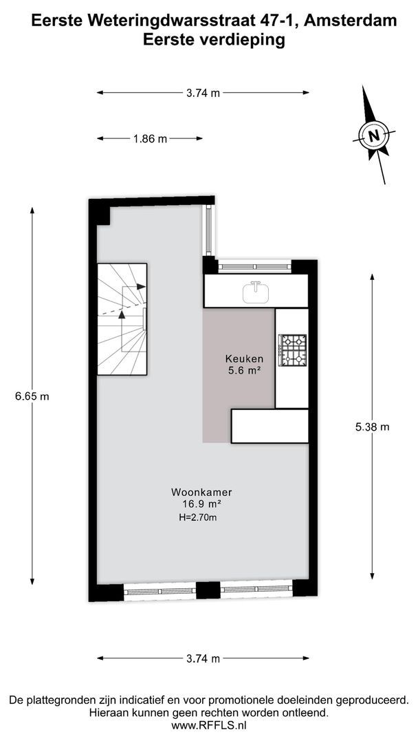 Eerste Weteringdwarsstraat 47 1, Amsterdam plattegrond-0