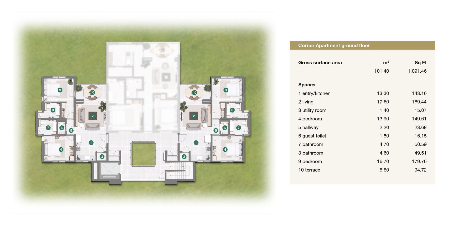 Porta Kura Bunita, Koraal Tabak, Koraal Tabak plattegrond-4