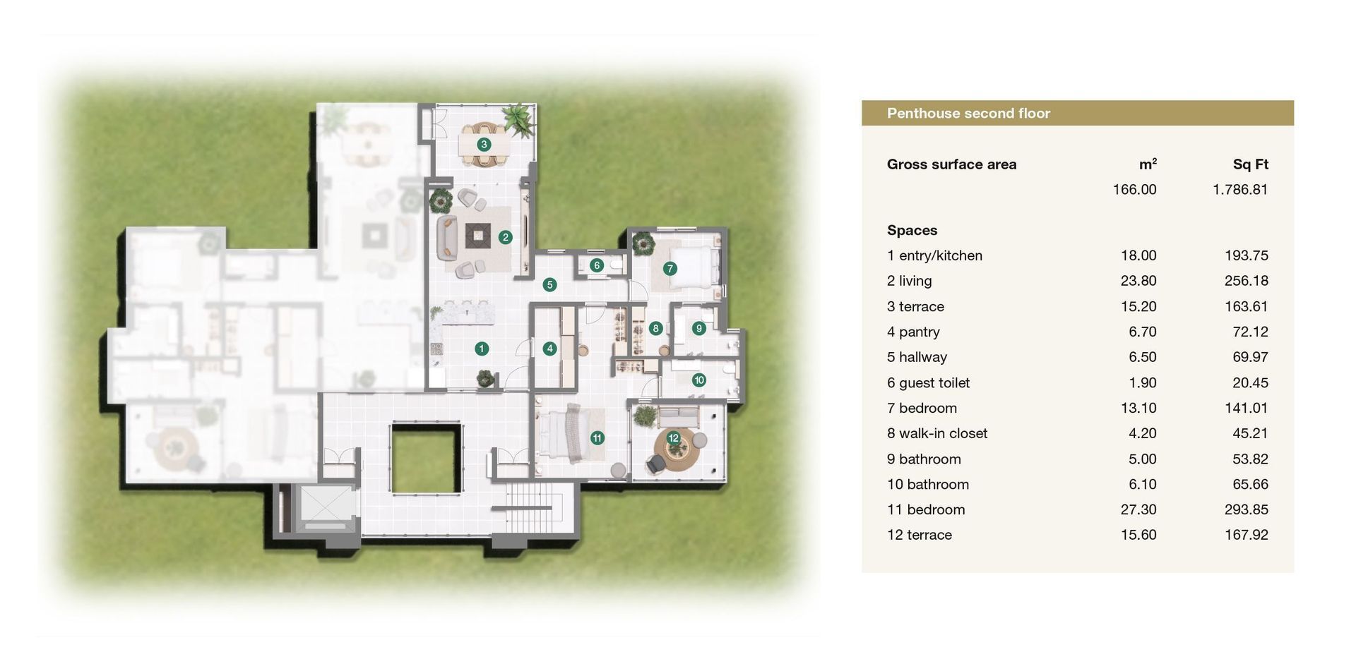 Porta Kura Bunita, Koraal Tabak, Koraal Tabak plattegrond-7