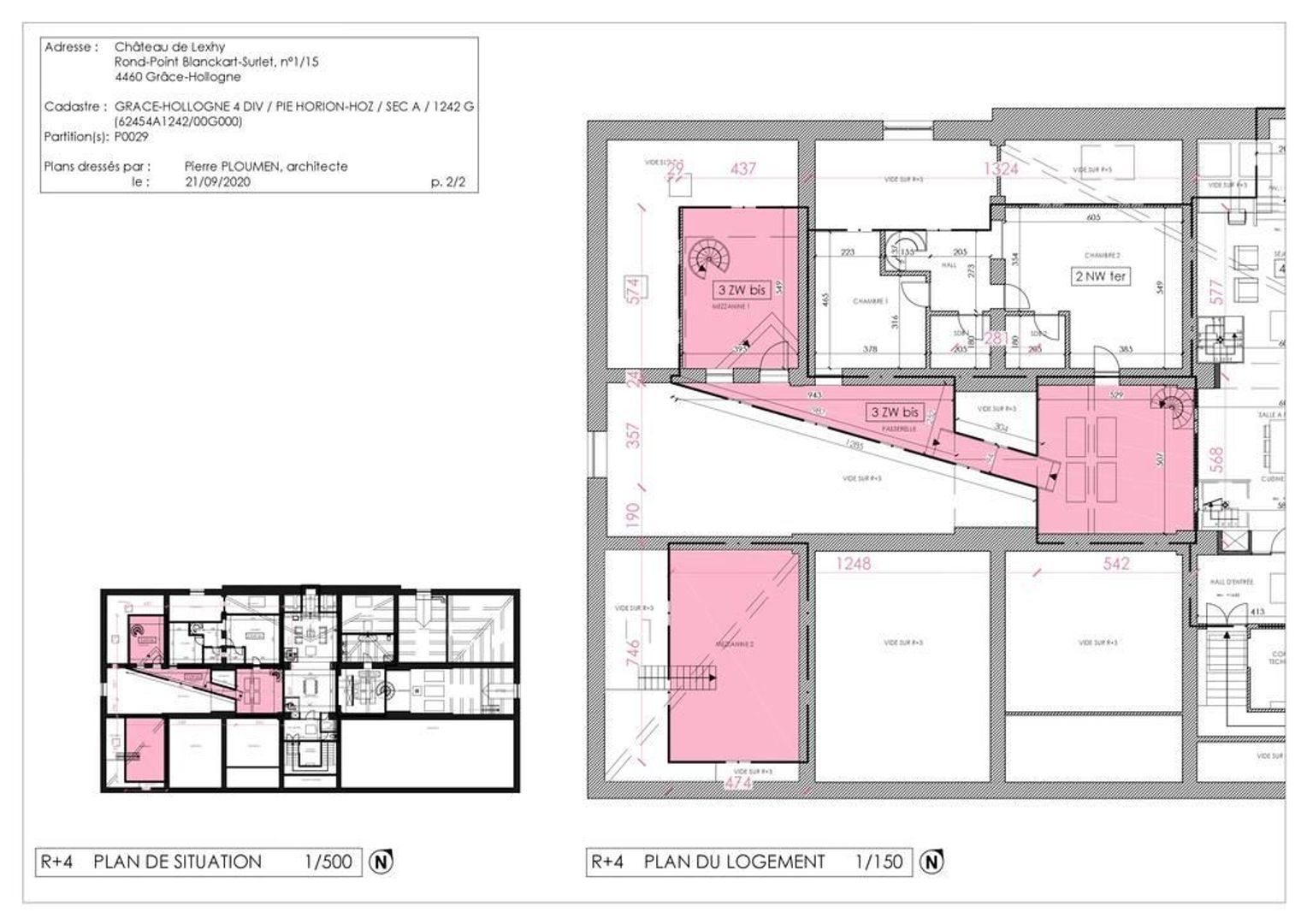 Belgie Kasteel Lexhy 1.15, Horion Hozemont plattegrond-1