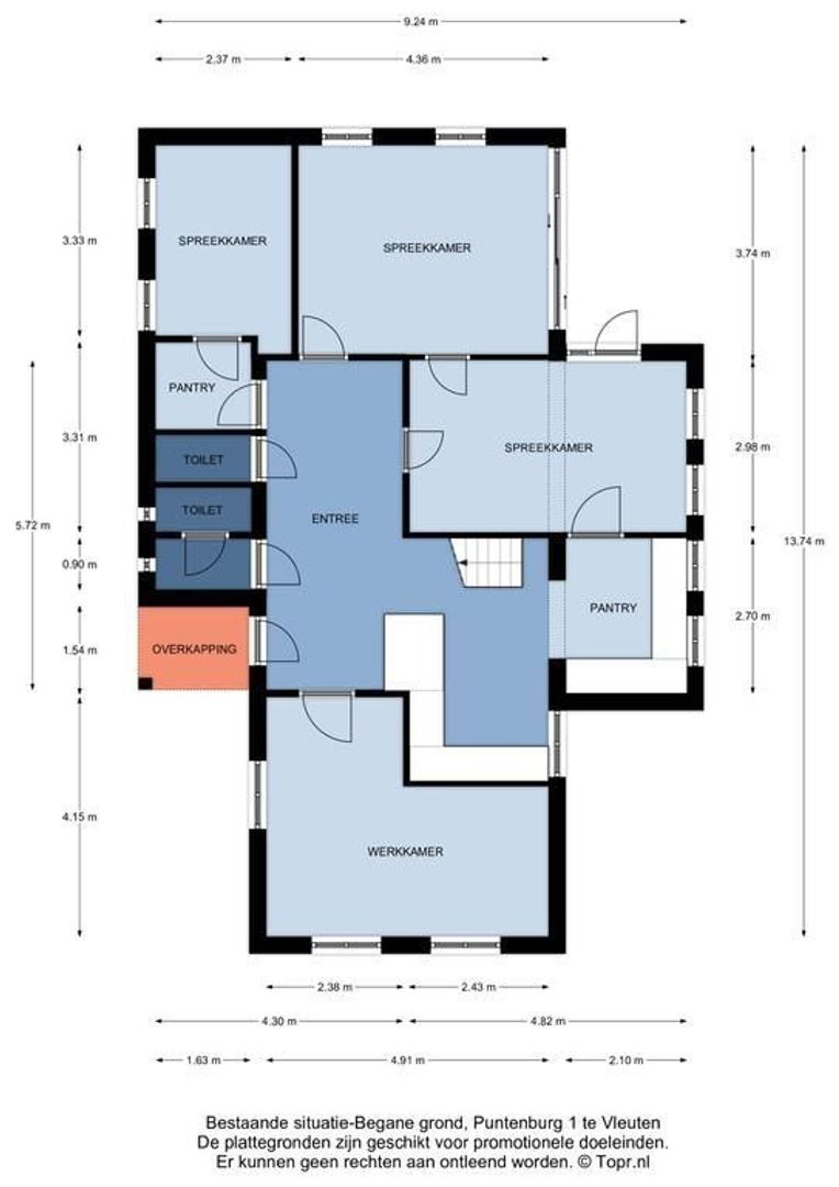 Puntenburg 1, Vleuten plattegrond-0