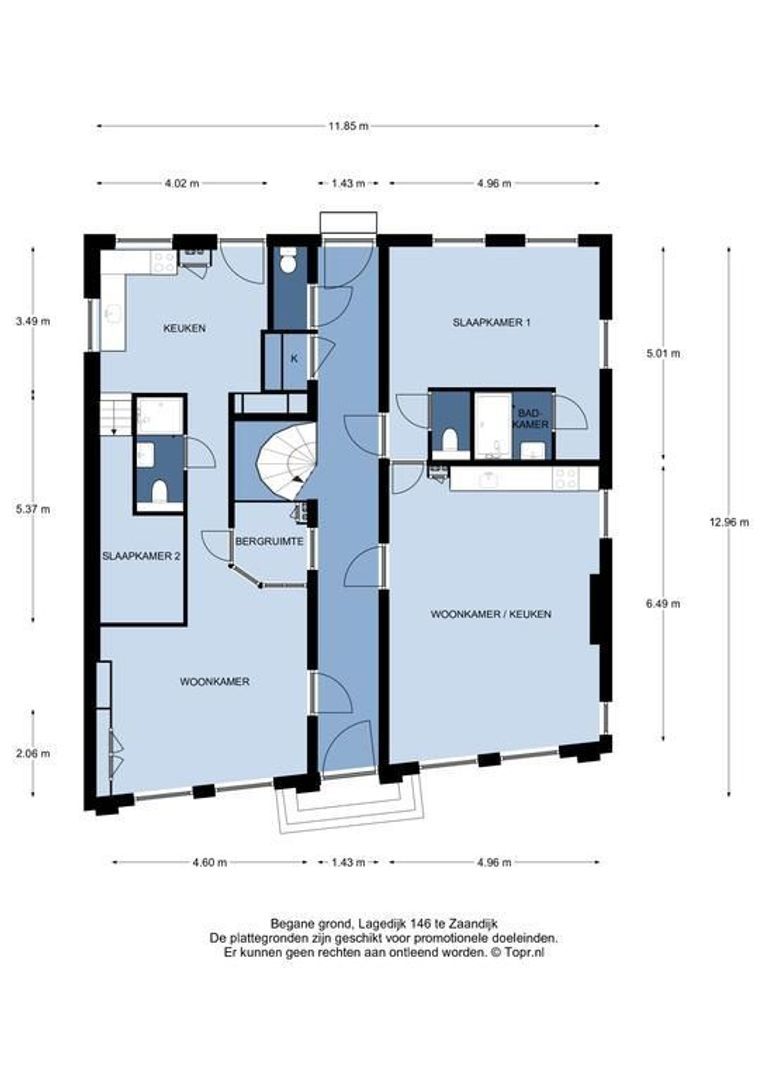 Lagedijk 146, Zaandijk plattegrond-0