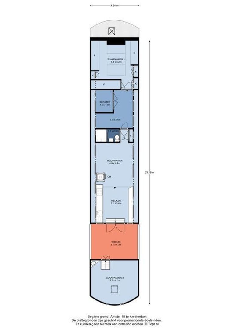 Amstel 15, Amsterdam plattegrond-0