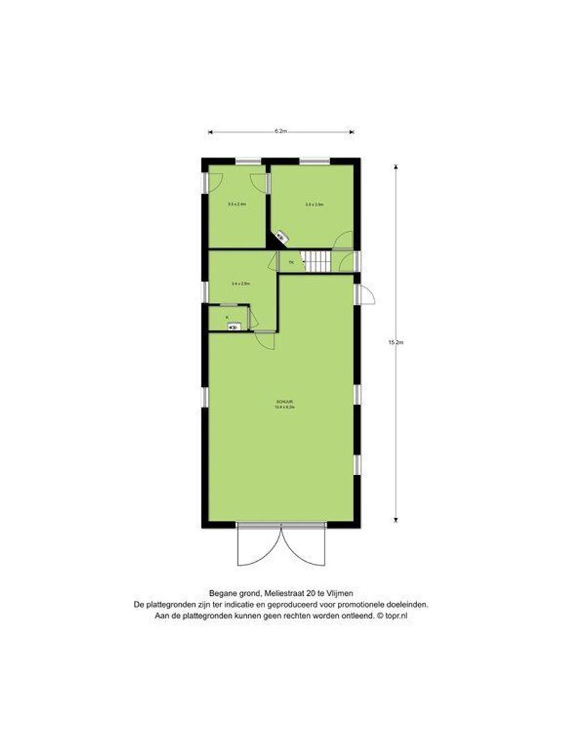 Meliestraat 22, Vlijmen plattegrond-0