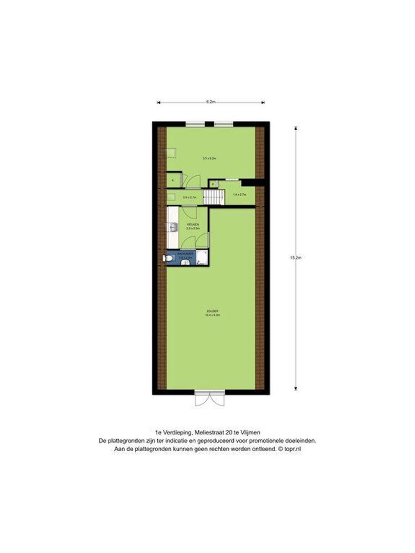Meliestraat 22, Vlijmen plattegrond-1