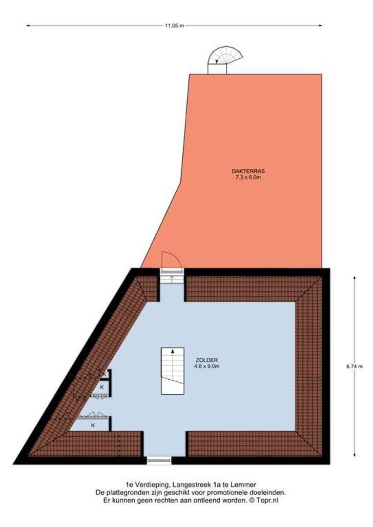 Langestreek 1 A, Lemmer plattegrond-2