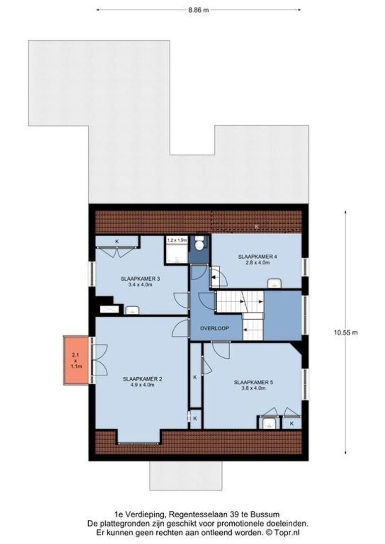 Regentesselaan 39, Bussum plattegrond-1