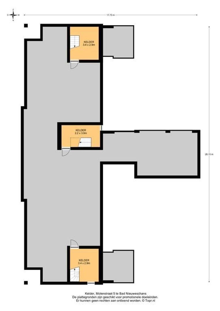 Molenstraat 5, Bad Nieuweschans plattegrond-3