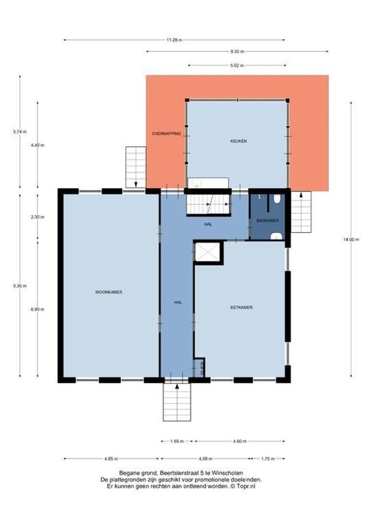 Beertsterstraat 5, Winschoten plattegrond-1