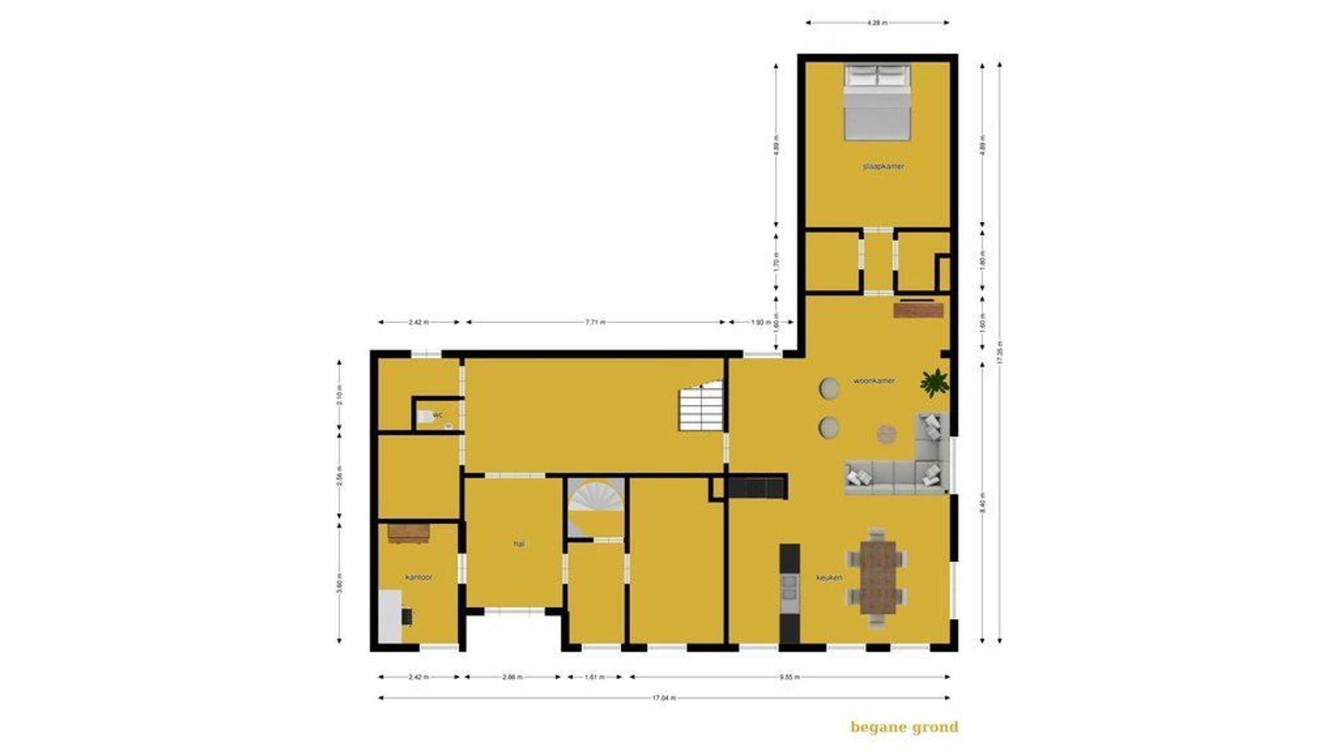 Dorpsplein 9, Schoondijke plattegrond-2
