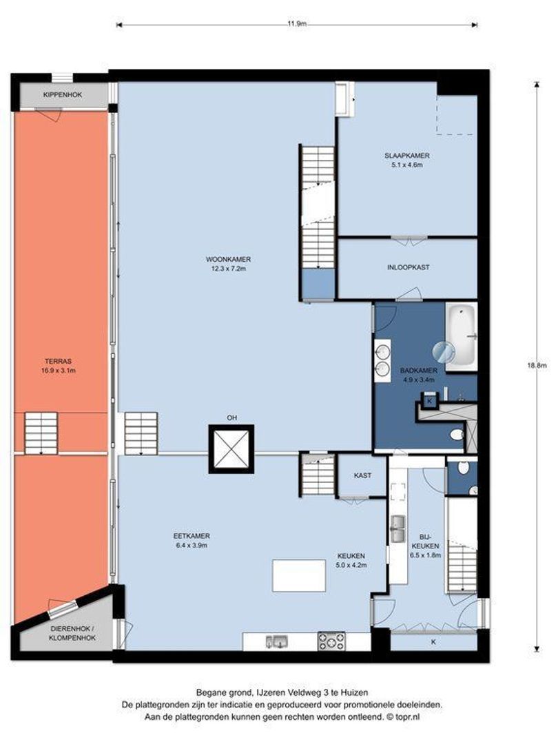 IJzeren Veldweg 3, Huizen plattegrond-0