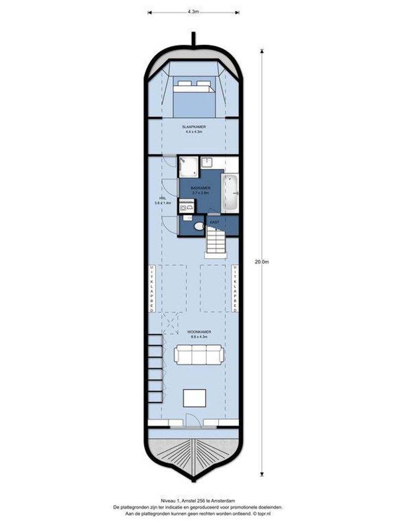 Amstel 256 L, Amsterdam plattegrond-1