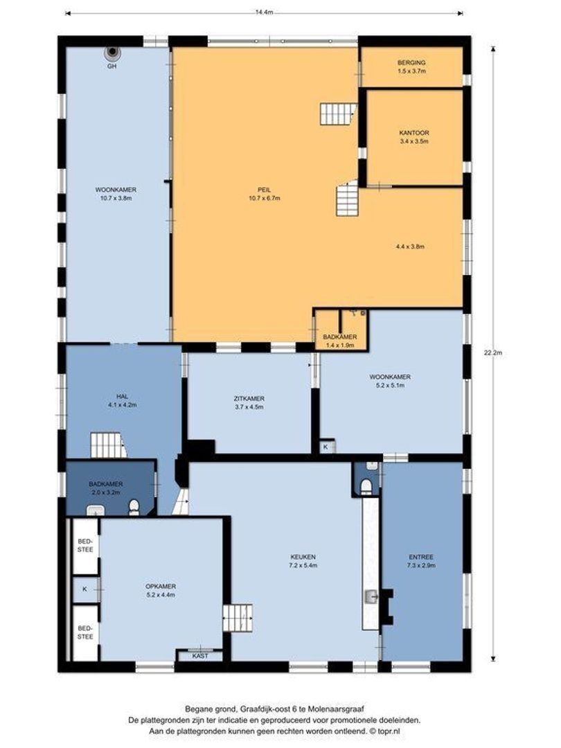 Graafdijk-oost 6, Molenaarsgraaf plattegrond-0