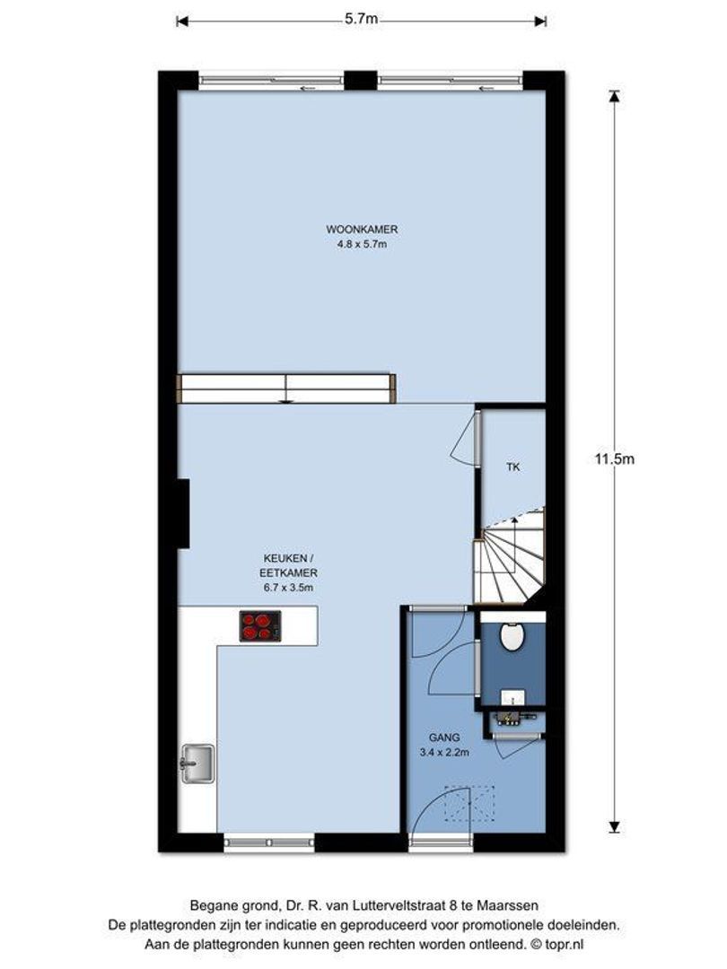 Dr. R. van Lutterveltstraat 8, Maarssen plattegrond-0