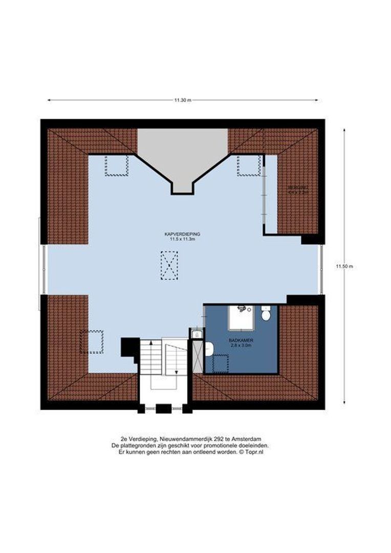 Nieuwendammerdijk 292, Amsterdam plattegrond-2
