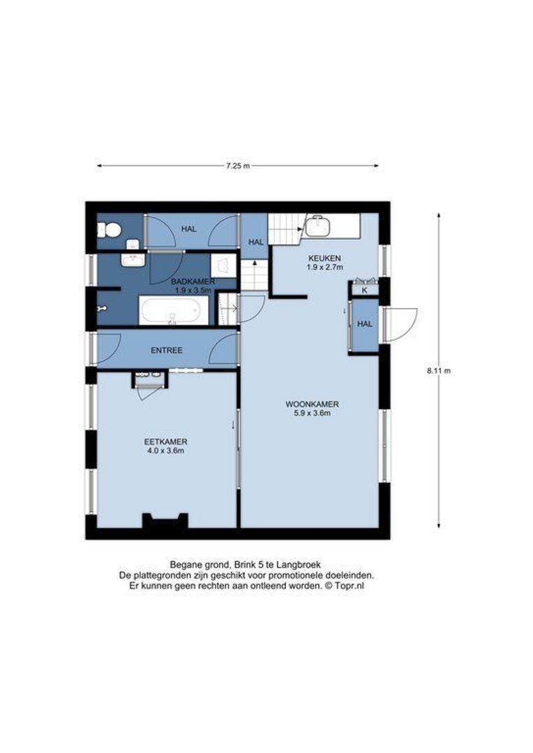 Brink 5, Langbroek plattegrond-0