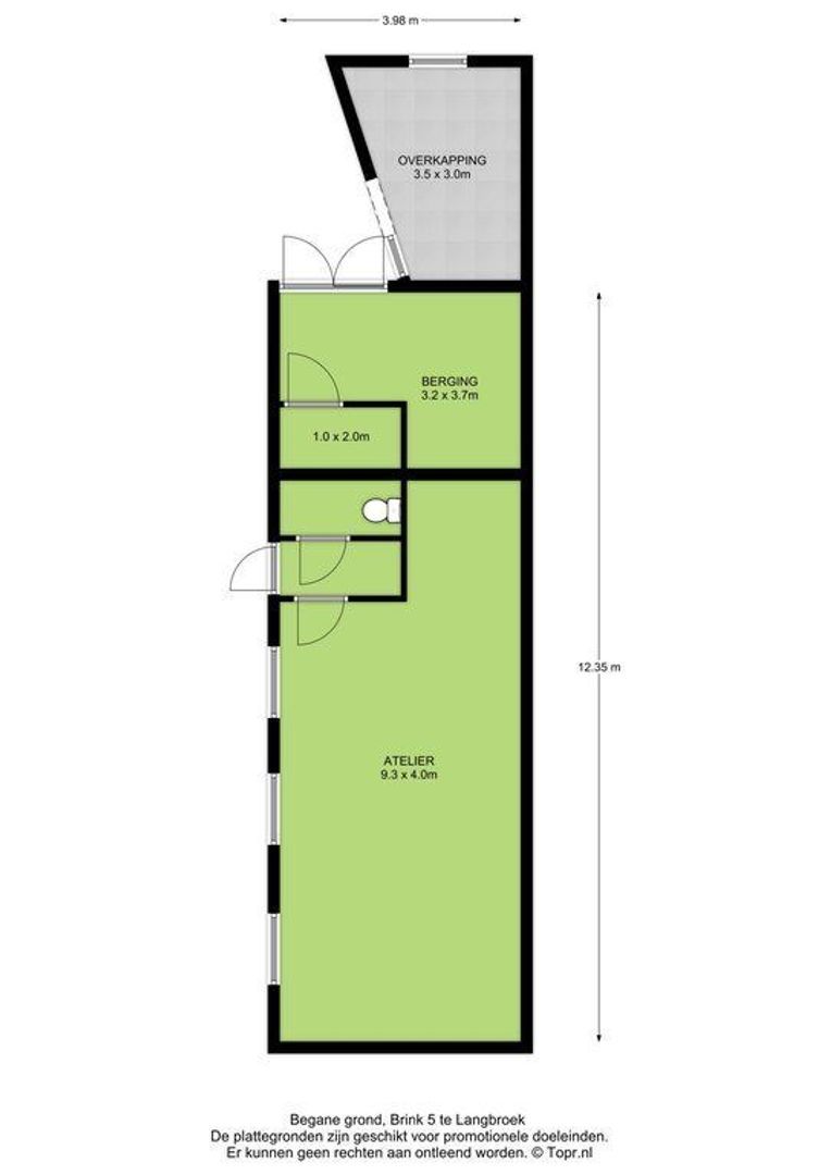 Brink 5, Langbroek plattegrond-3