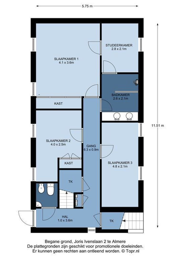 Joris Ivenslaan 2, Almere plattegrond-0