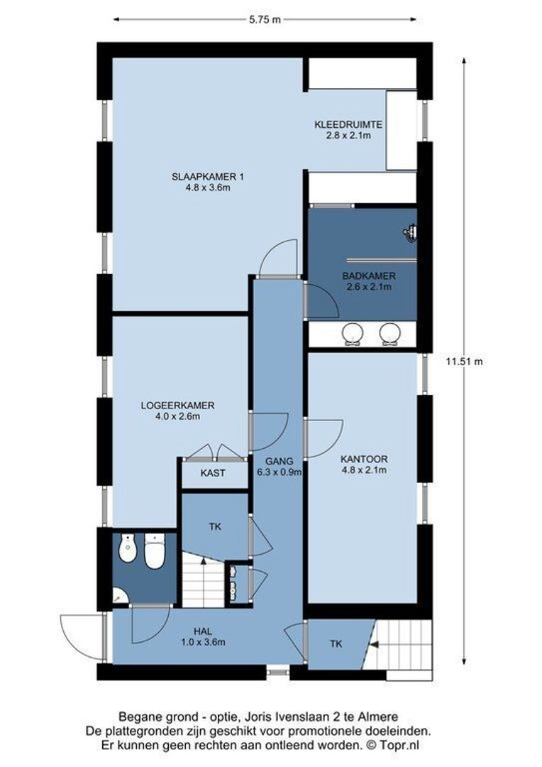 Joris Ivenslaan 2, Almere plattegrond-1