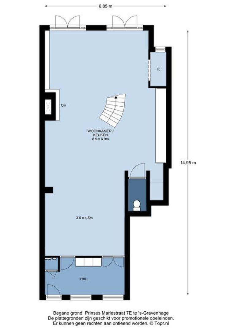 Prinses Mariestraat 7 E, Den Haag plattegrond-0