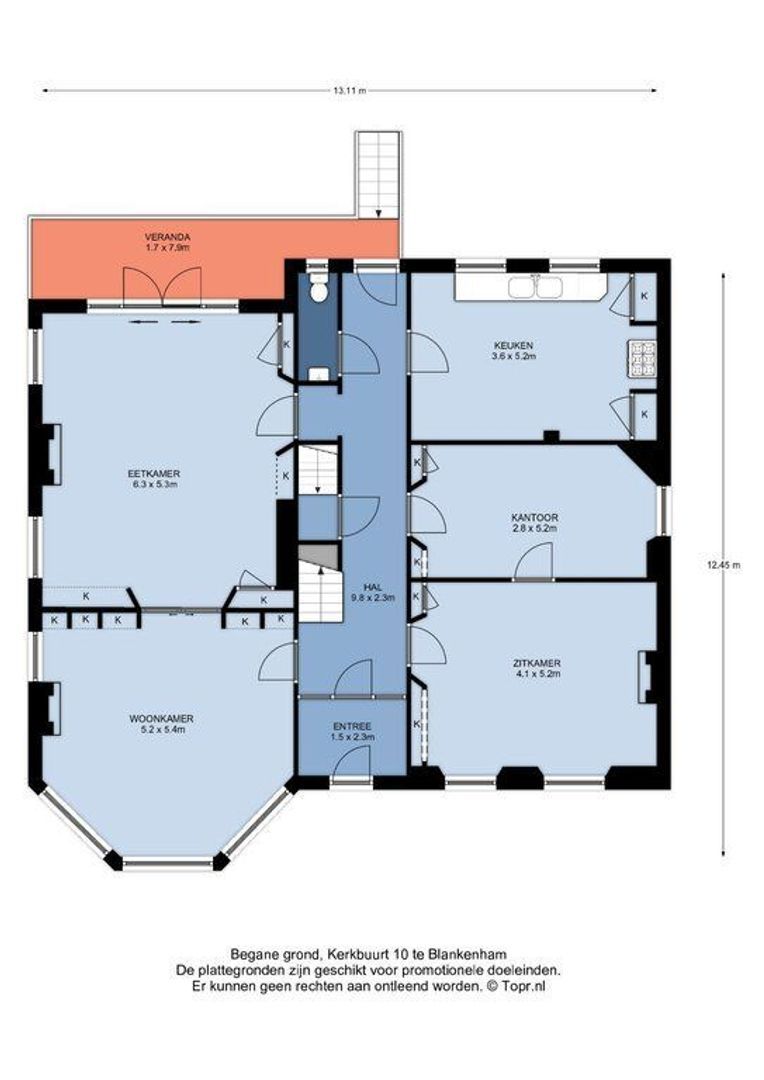 Kerkbuurt 10, Blankenham plattegrond-0