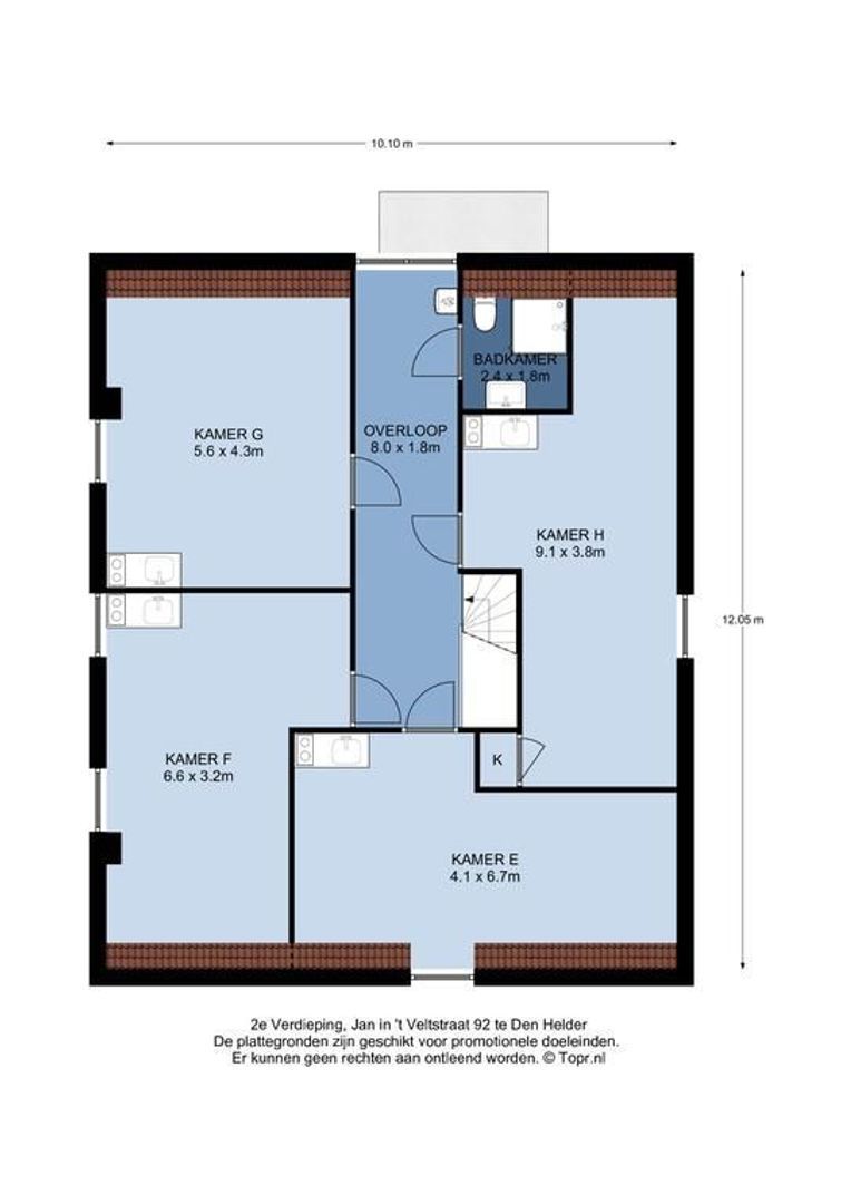 Jan in 't Veltstraat 92, Den Helder plattegrond-2