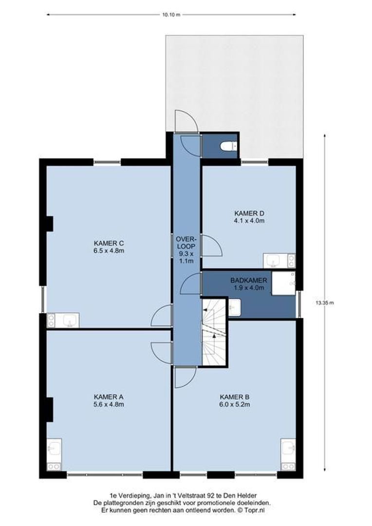 Jan in 't Veltstraat 92, Den Helder plattegrond-1
