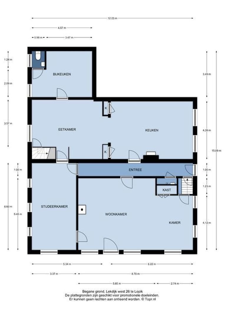 Lekdijk west 26, Lopik plattegrond-0