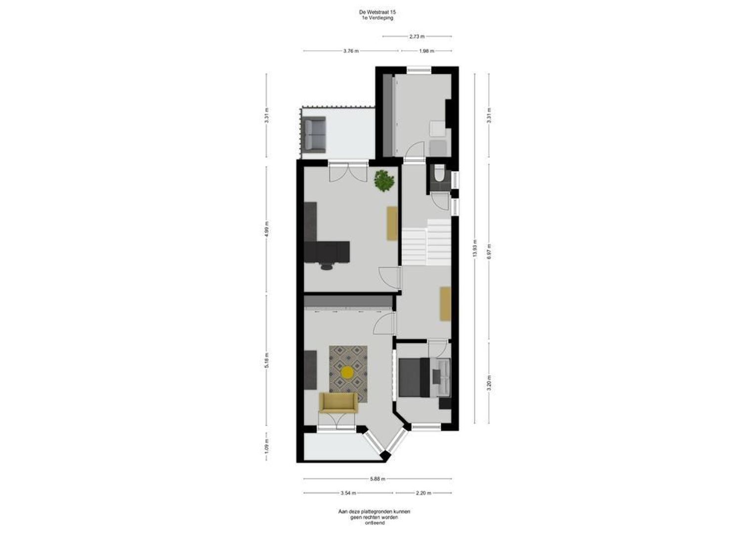 De Wetstraat 15, Arnhem plattegrond-0