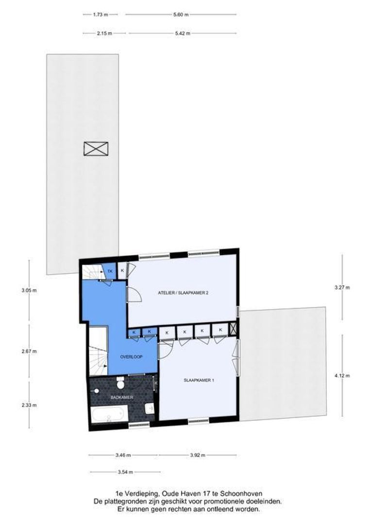Oude Haven 17, Schoonhoven plattegrond-1