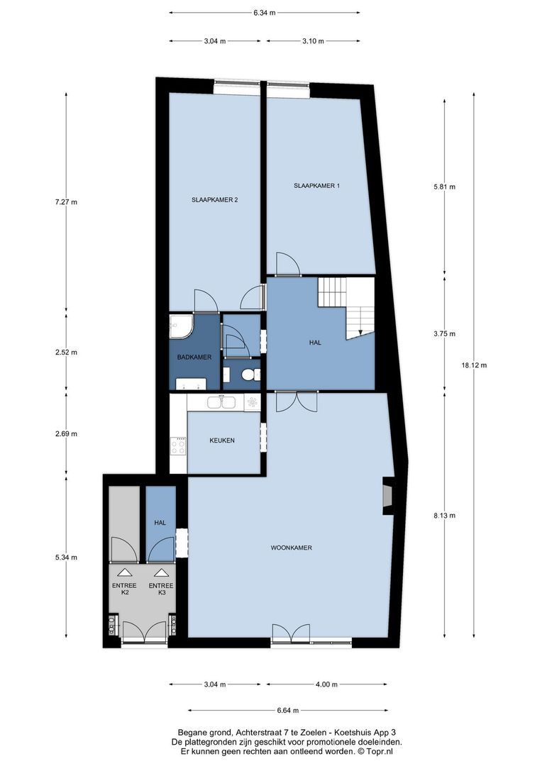 Achterstraat 9 K 03, Zoelen plattegrond-0