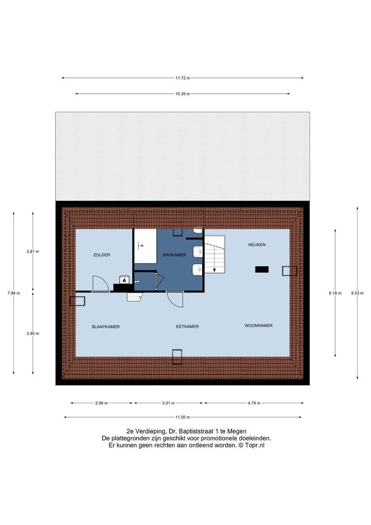 Dr. Baptiststraat 1, Megen plattegrond-3