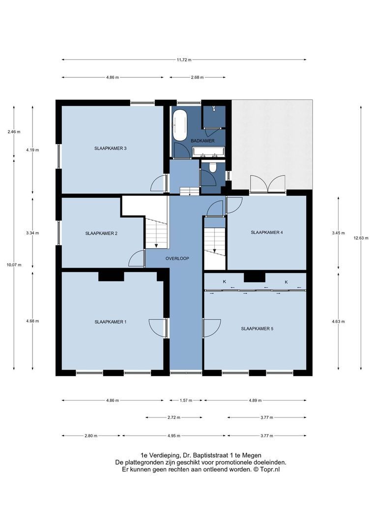 Dr. Baptiststraat 1, Megen plattegrond-2
