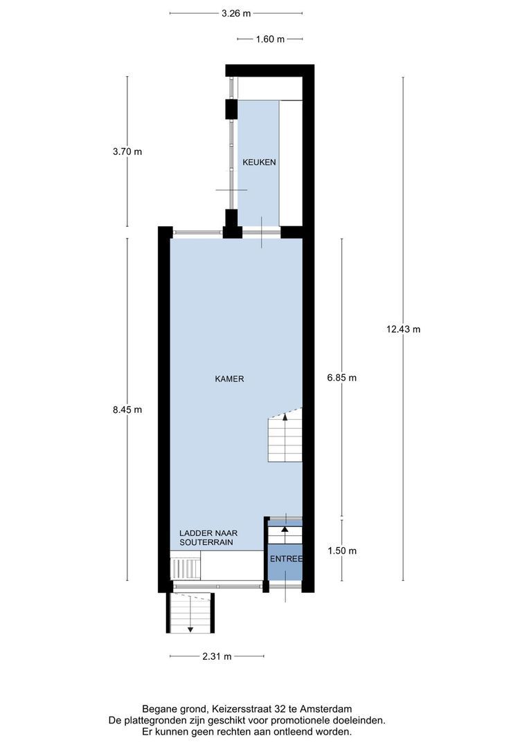 Keizersstraat 32, Amsterdam plattegrond-2