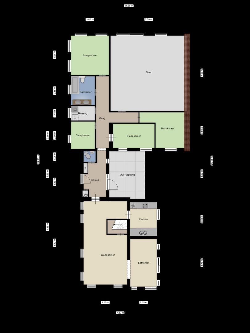Veendijk 5, Nijetrijne plattegrond-1