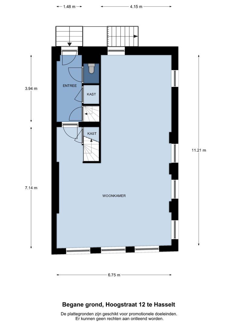 Hoogstraat 12, Hasselt plattegrond-1