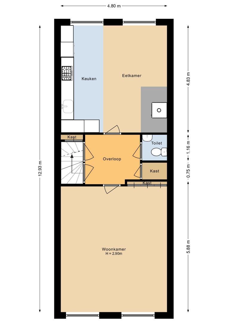 Oude Delft 143, Delft plattegrond-5