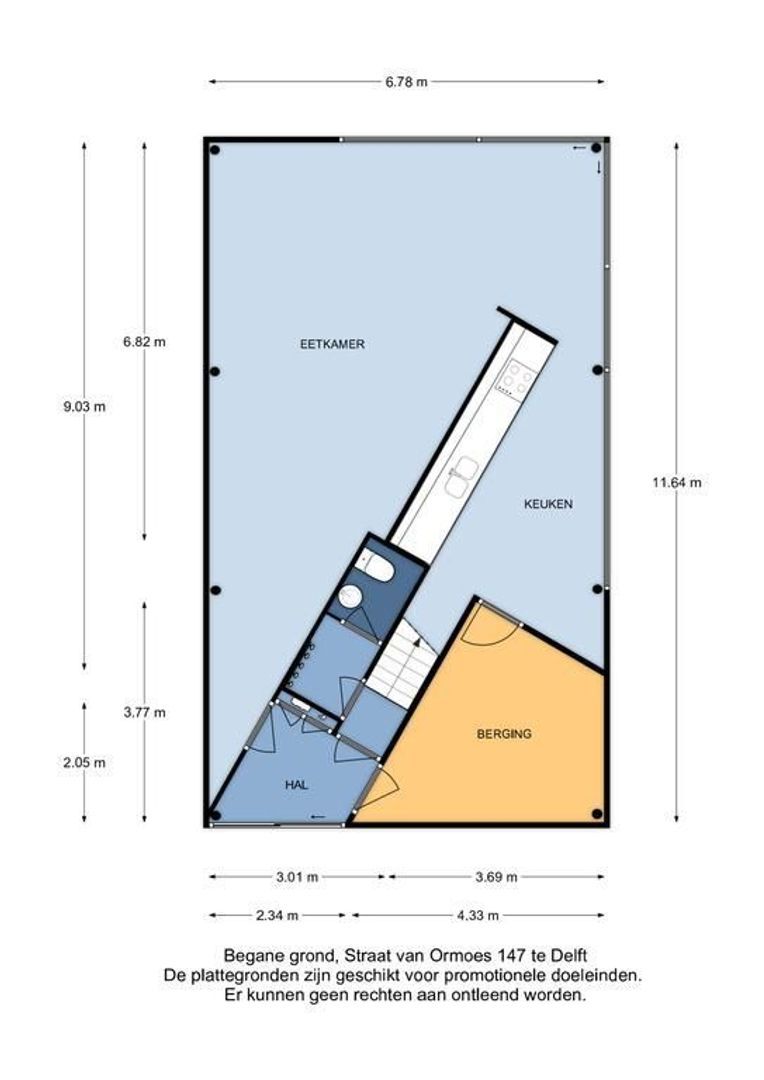 Straat van Ormoes 147, Delft plattegrond-0