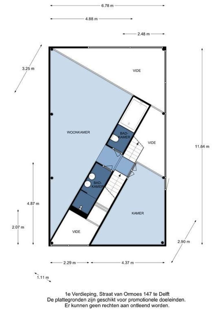 Straat van Ormoes 147, Delft plattegrond-1