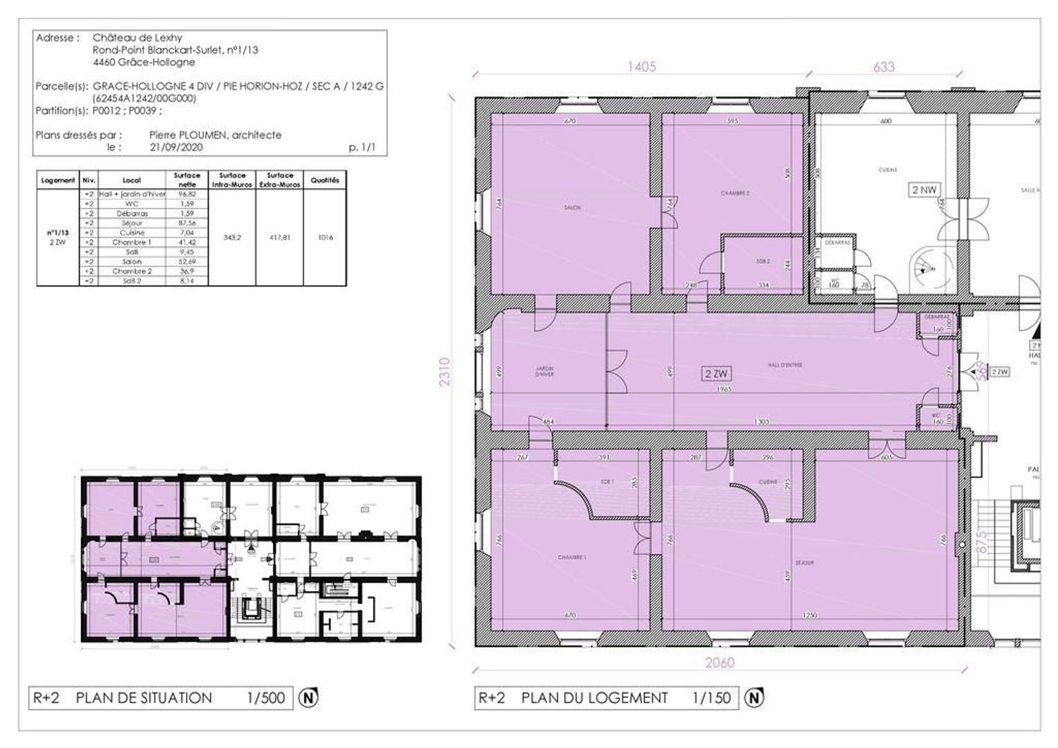 Belgie Kasteel Lexhy 1.13, Horion Hozemont plattegrond-37