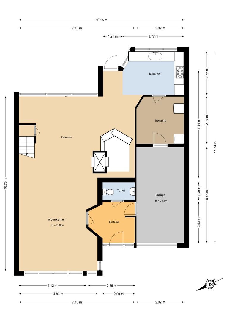 Ouddiemerlaan 70, Diemen plattegrond-0