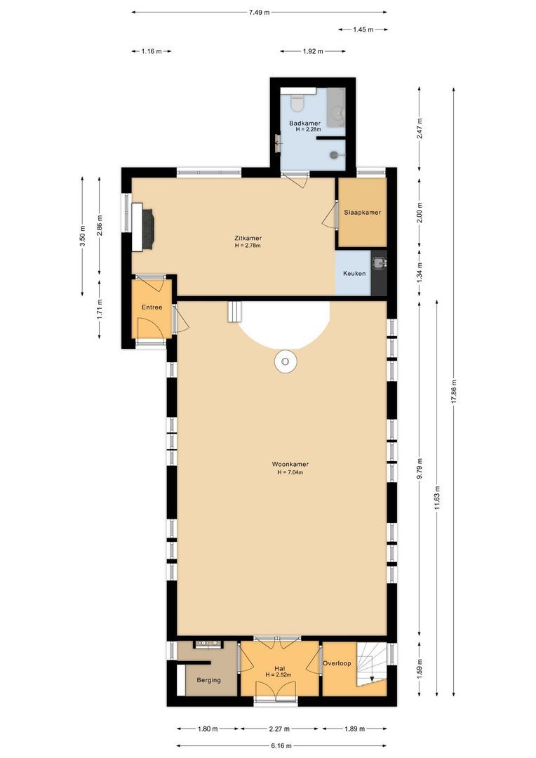 Kerkstraat 9, Musselkanaal plattegrond-47