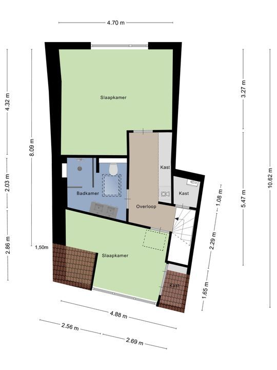 Vliet Zuidzijde 34, Rijnsburg plattegrond-31